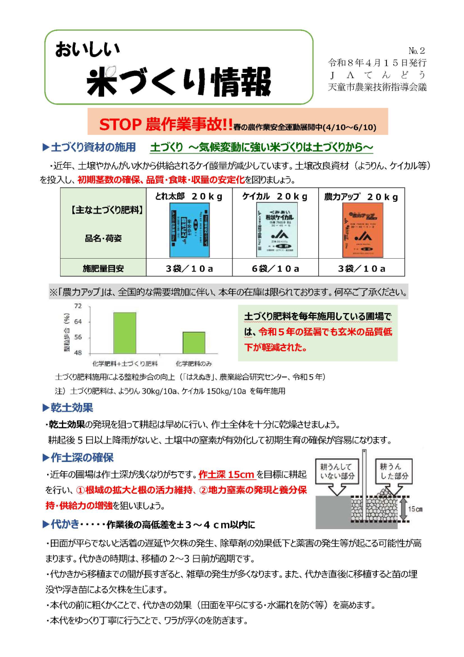 おいしい米づくり情報