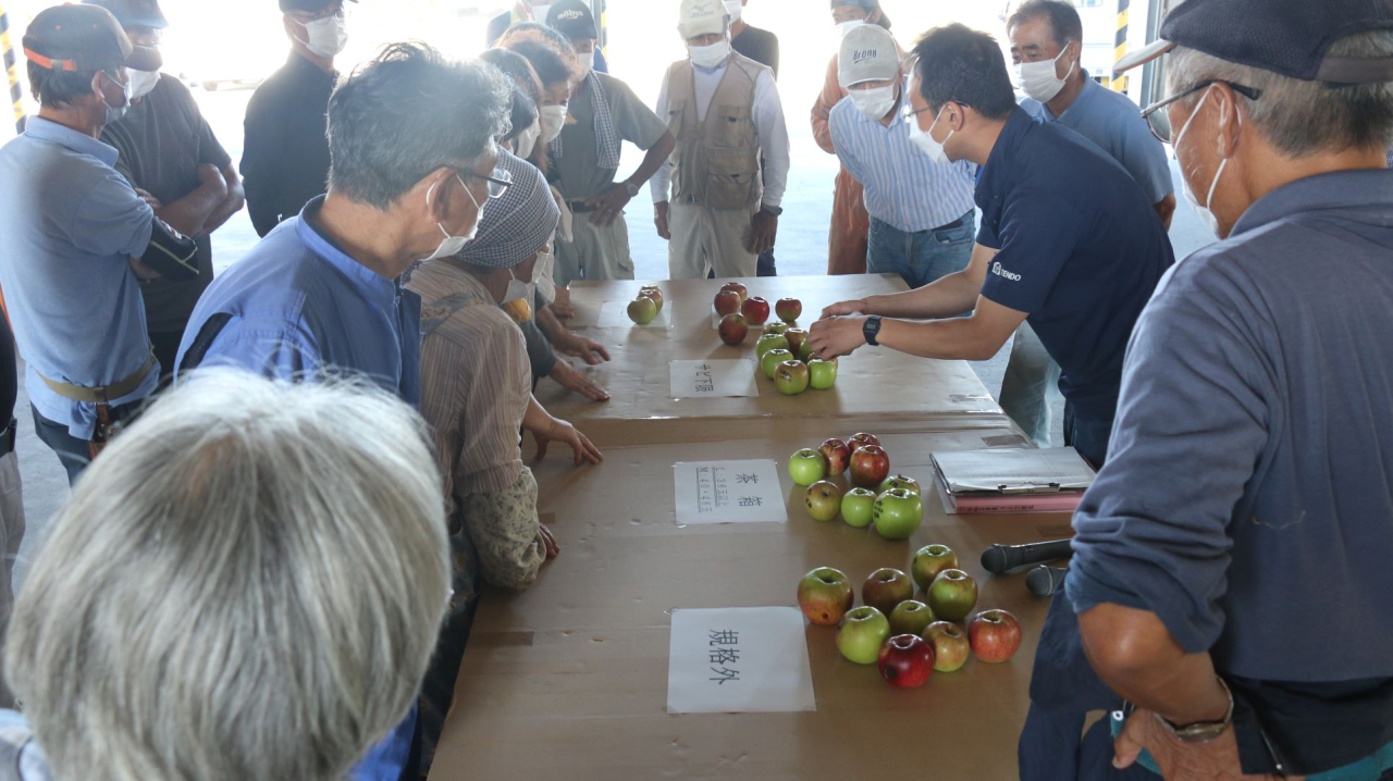 今年度も早期出荷を呼びかける
「つがる」目揃会
